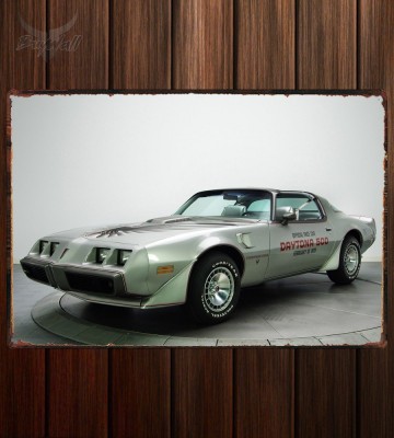 Металлическая табличка Pontiac Firebird Trans Am T A 6.6 RPO L78 10th Anniversary Daytona 500 Pace Car (Y89)